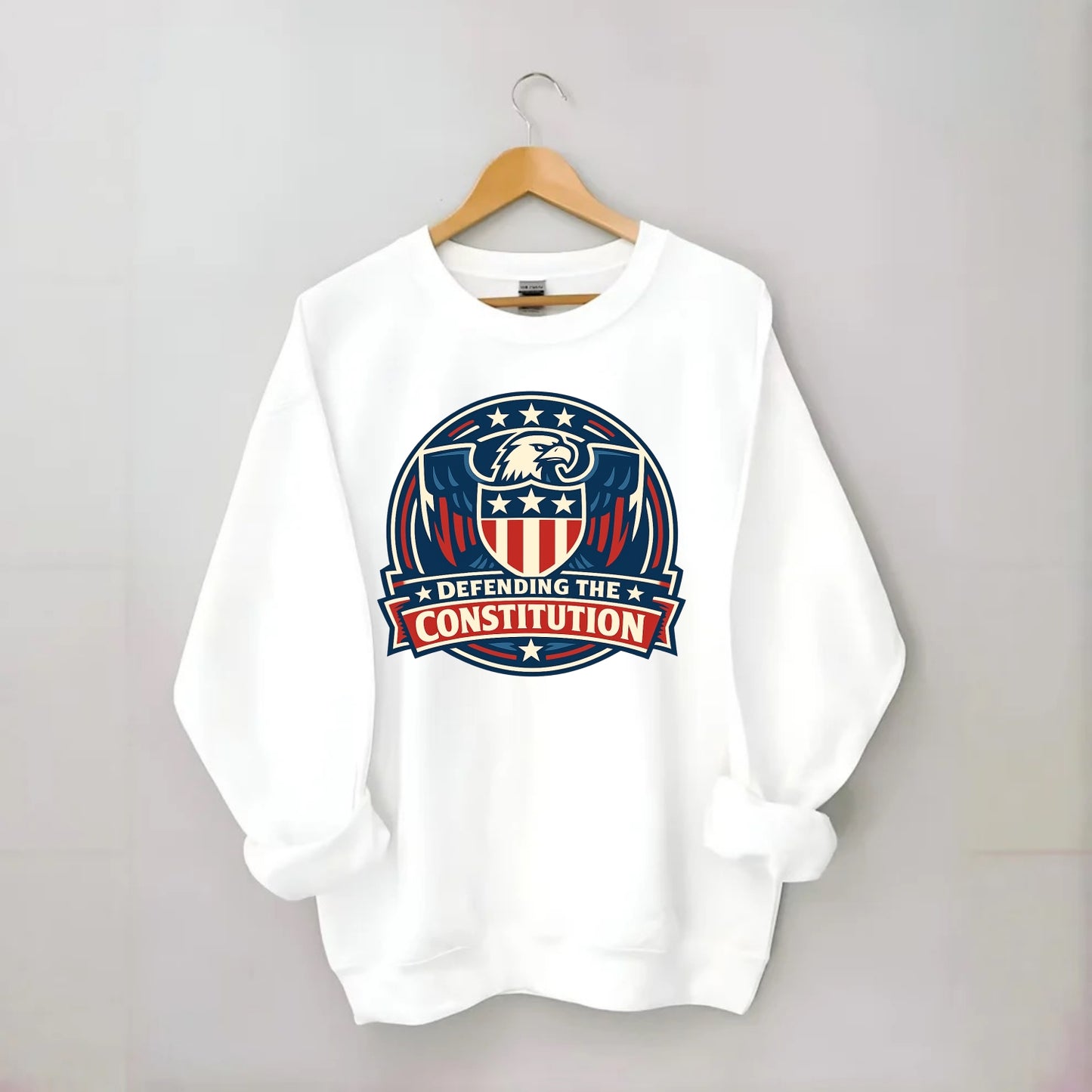 Defend Constitution - Crewneck Sweatshirt - white