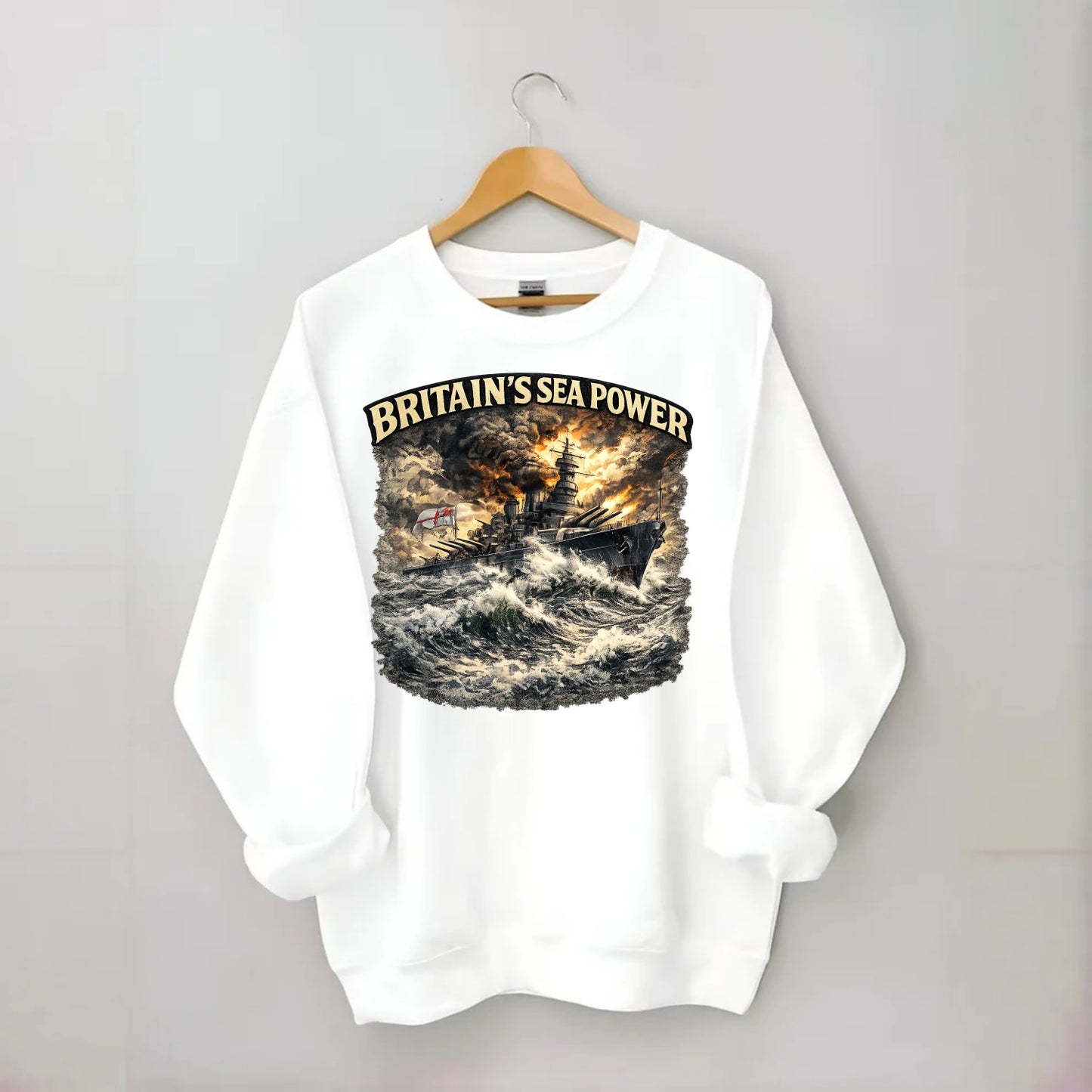Britain's Sea Power - Crewneck Sweatshirt - white