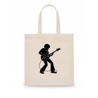 Bass guitarist slap technique - Tote Bag - white