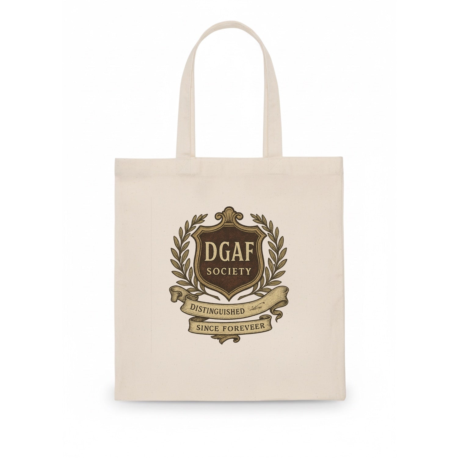 Official membership card design - "DGAF Society - Distinguished Members Since Forever" - - Tote Bag - white