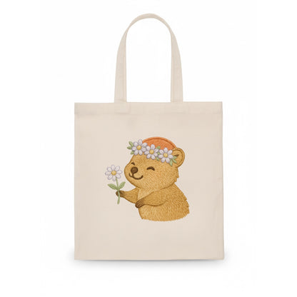 Quokka Daisy Chain - Tote Bag - white