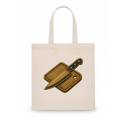 Chef knife with cutting board - culinary enthusiast - Tote Bag - white