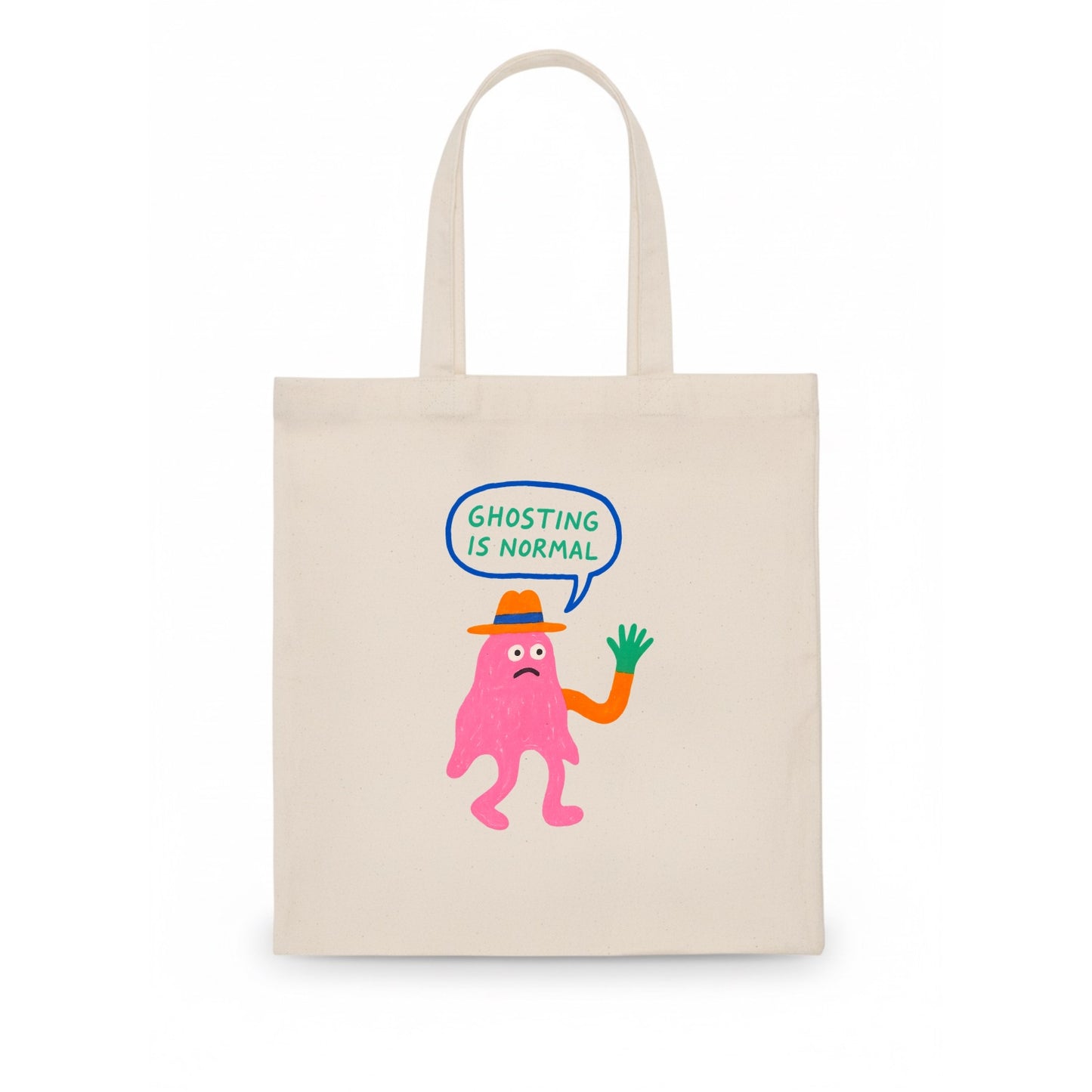 GHOSTING IS NORMAL | Transparent ghost texting - Tote Bag - white