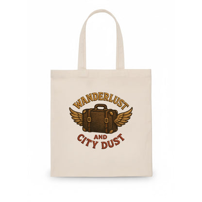Wanderlust And City Dust  - Tote Bag - white