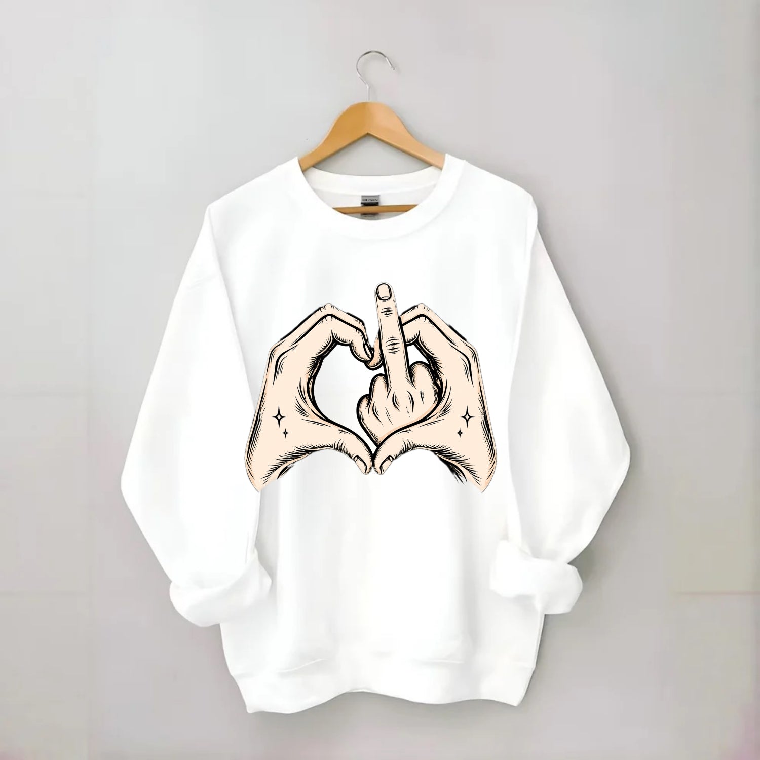 Love You Symbol - Crewneck Sweatshirt - white