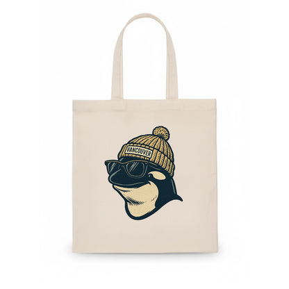 Vancouver Orca wearing Vancouver beanie - Tote Bag - white