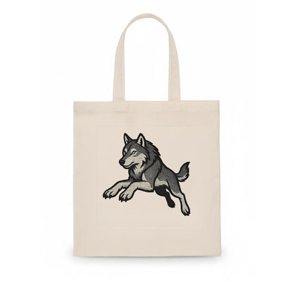 Wolf Leaping Action  - Tote Bag - white
