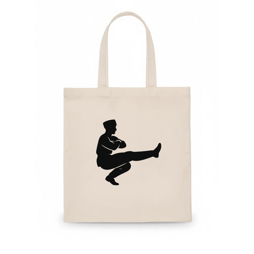 Russian Cossack dancer squat kick - Tote Bag
