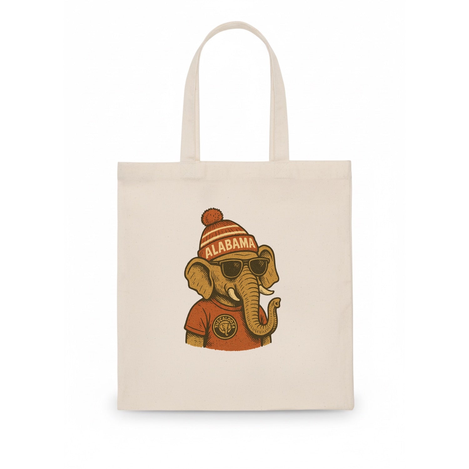 Tuscaloosa Crimson Elephant wearing Alab - Tote Bag - white