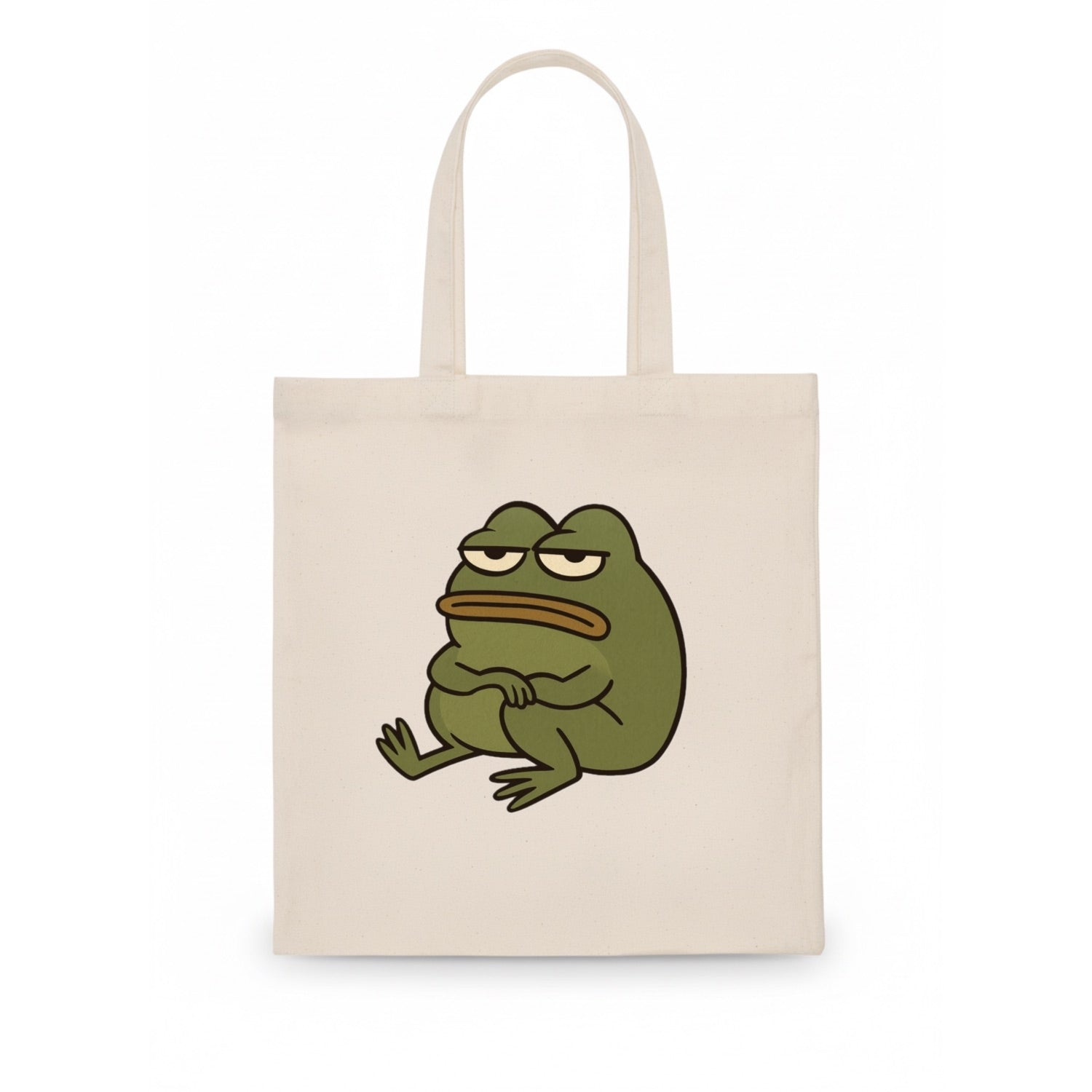 The Frog Judges Silently - Tote Bag - white