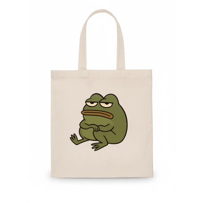 The Frog Judges Silently - Tote Bag - white