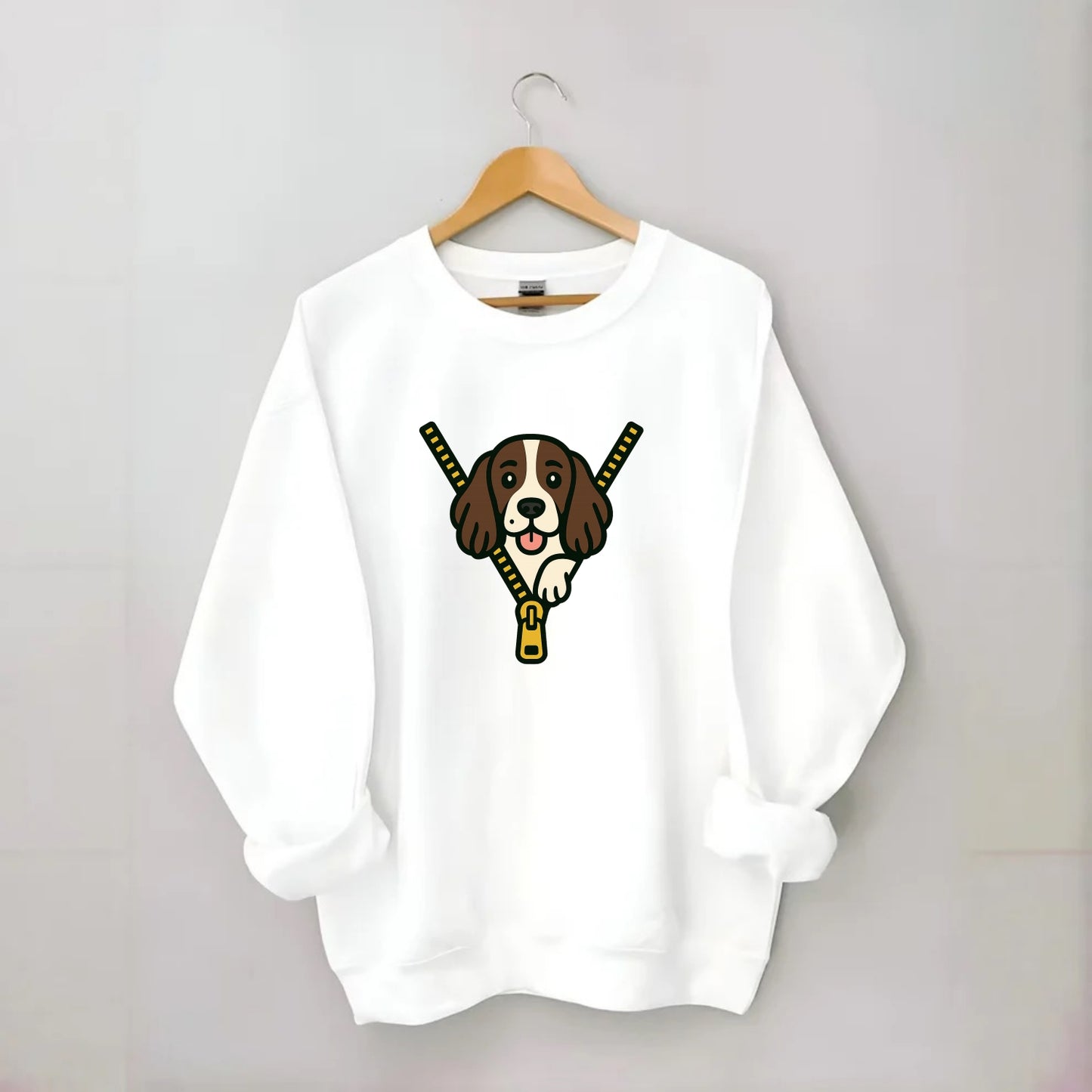 English Springer Spaniel - Crewneck Sweatshirt - white