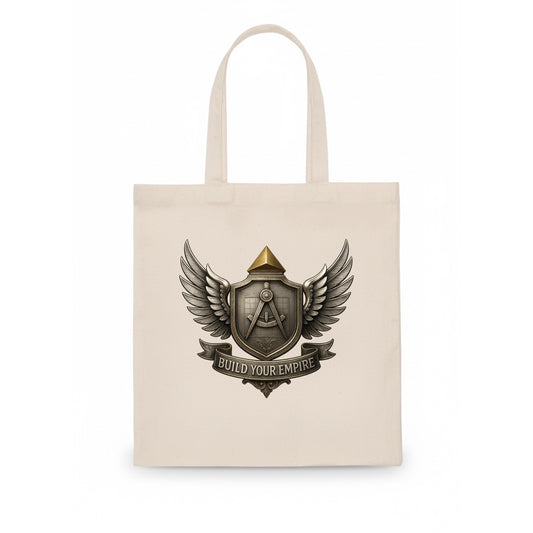 BUILD YOUR EMPIRE | Architect compass | - Tote Bag - white