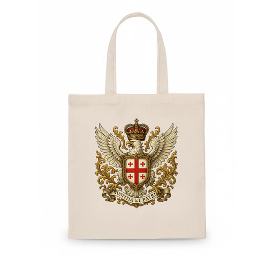 Georgia White Eagle Emblem  - Tote Bag - white