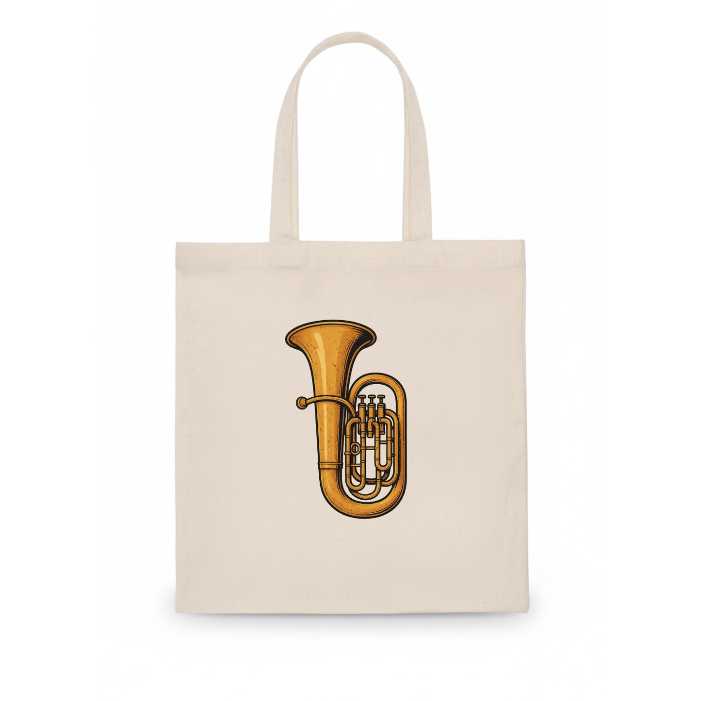 Tuba with large brass bell - Tote Bag - white