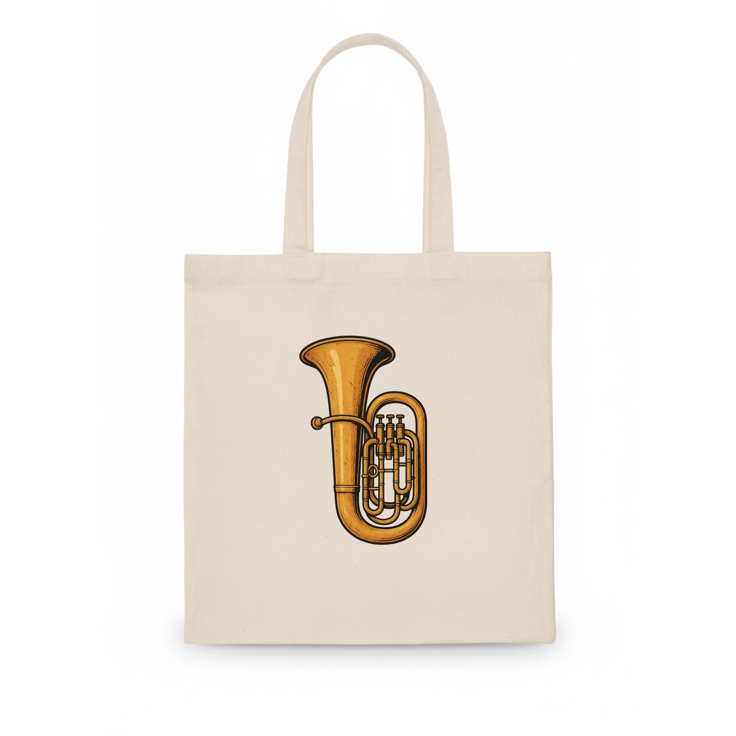 Tuba with large brass bell - Tote Bag - white