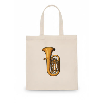 Tuba with large brass bell - Tote Bag - white