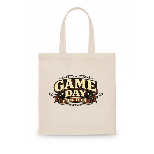 Bold typography design - GAME DAY - competition ready, bring it on - Tote Bag