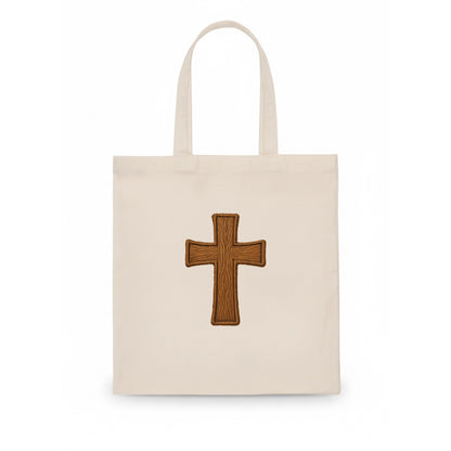 Carved Cross  - Tote Bag - white