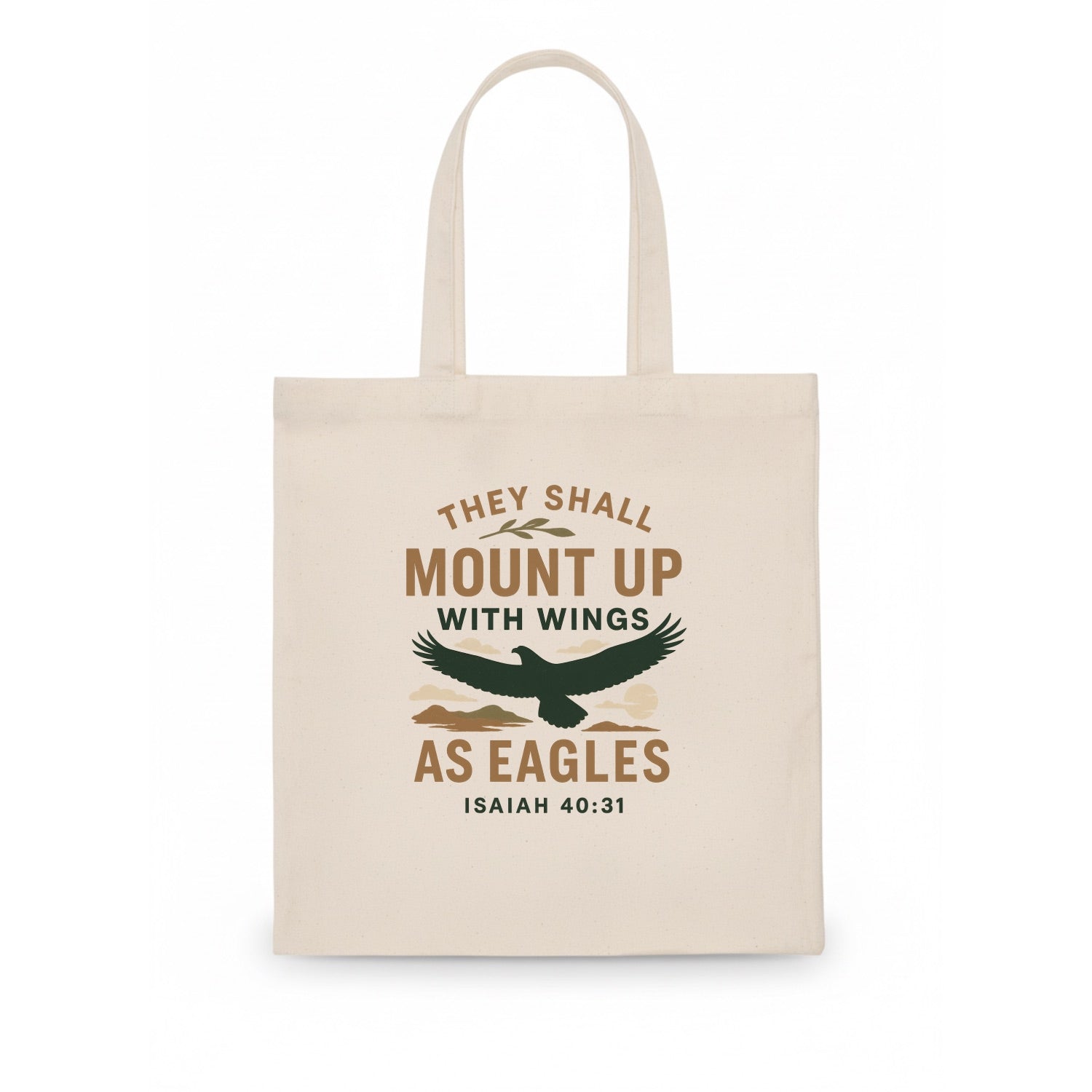 Isaiah 40:31 Eagle - Tote Bag - white