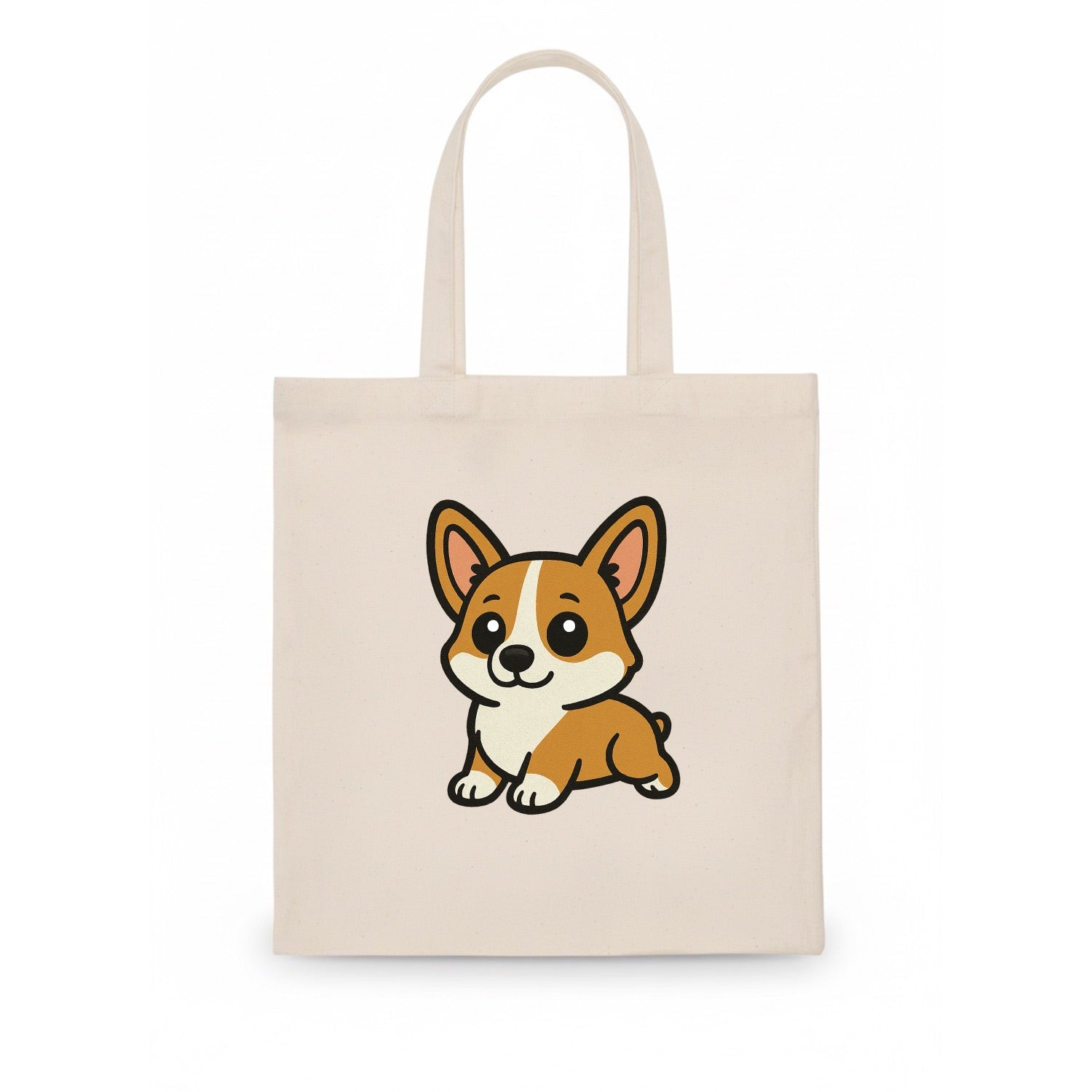 Corgi - Sploot lying position - Tote Bag - white