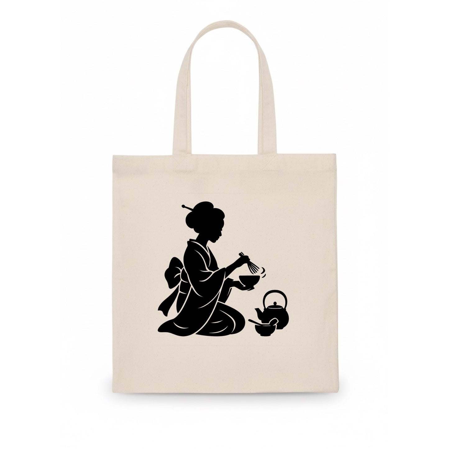 Geisha traditional tea ceremony - Tote Bag - white