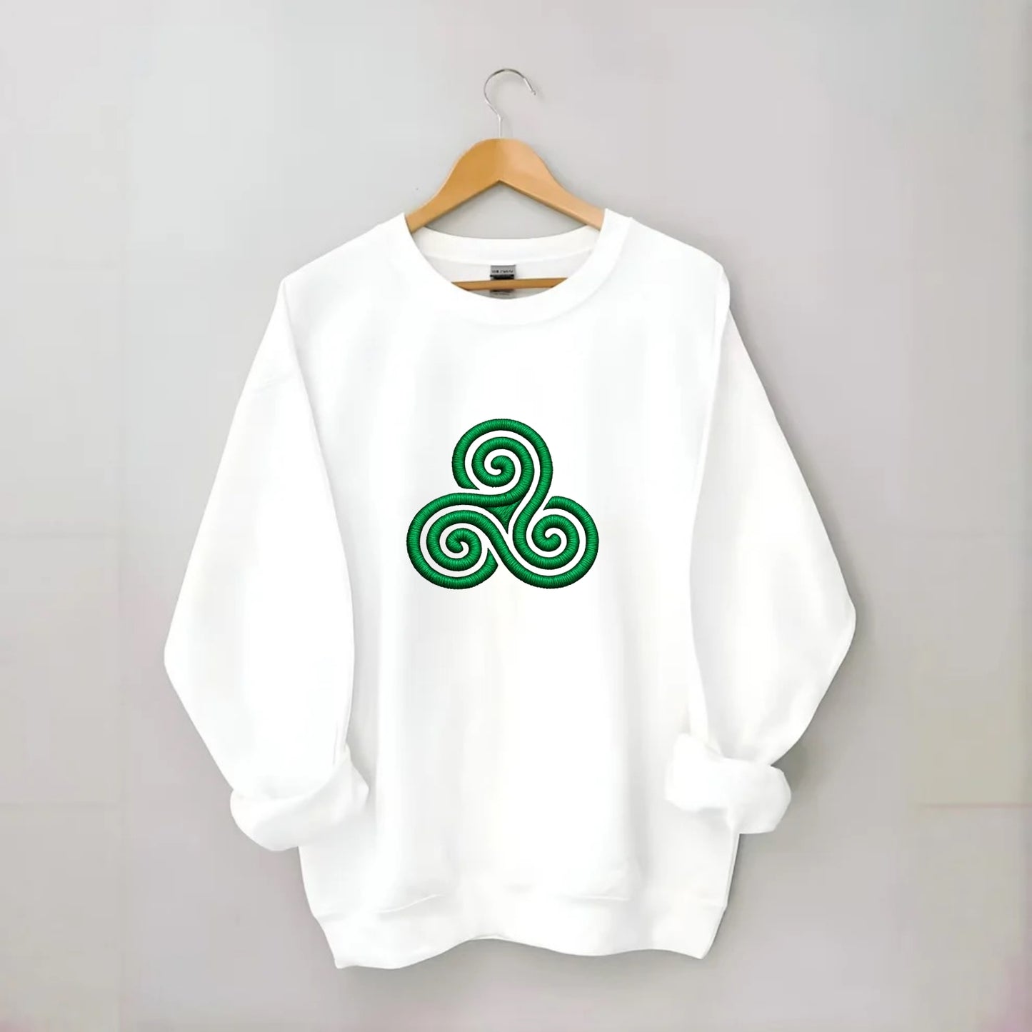 Triple Spiral - Crewneck Sweatshirt - white
