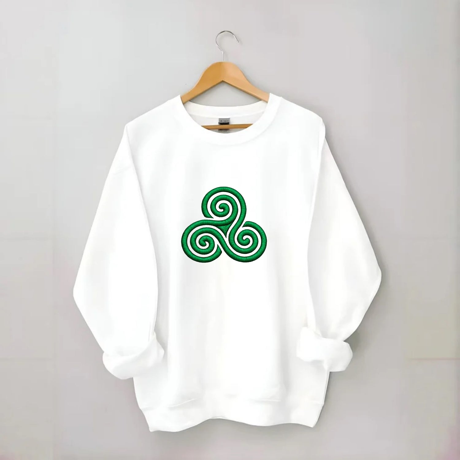 Triple Spiral - Crewneck Sweatshirt - white