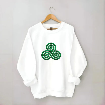 Triple Spiral - Crewneck Sweatshirt - white