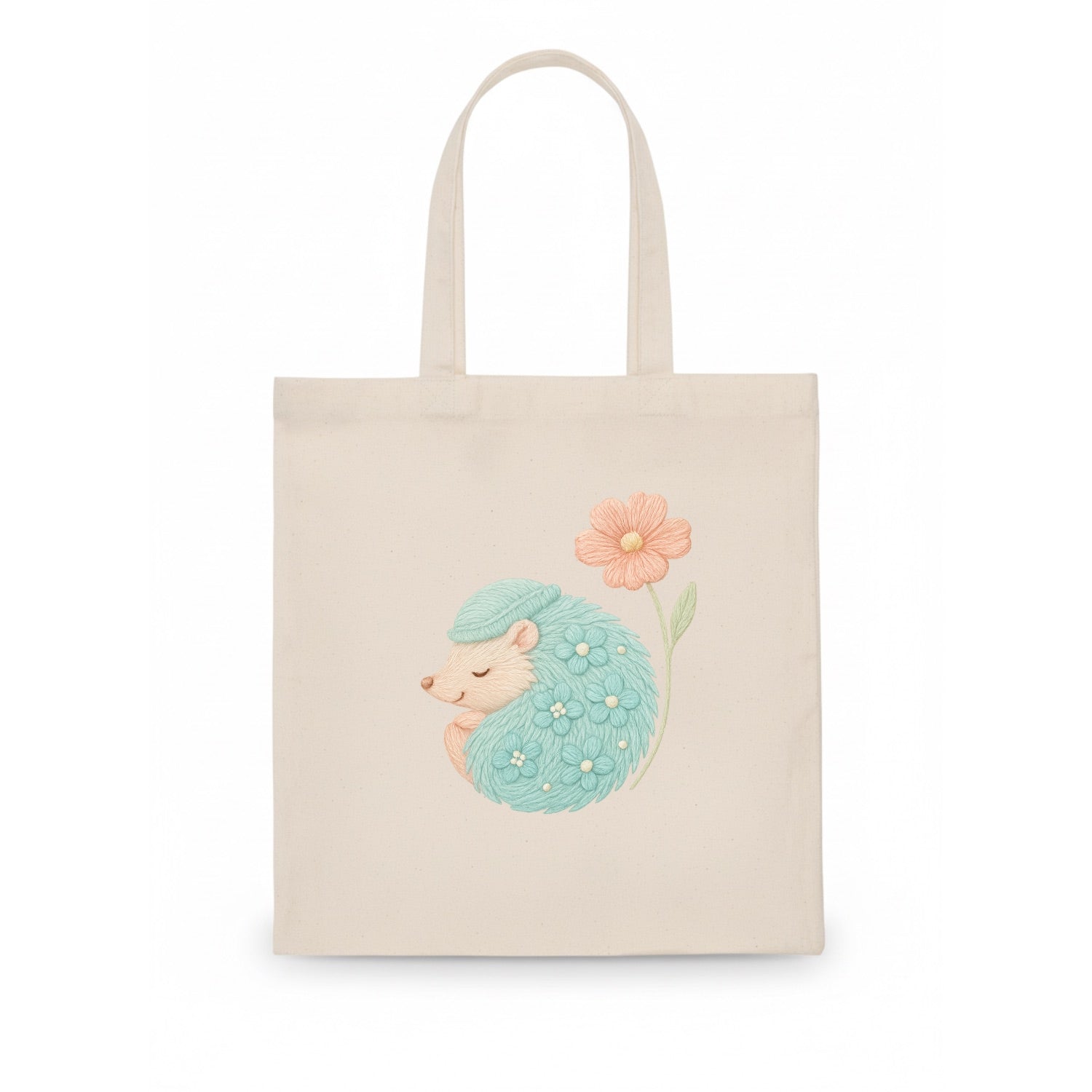 Aqua Hedgehog - Tote Bag - white
