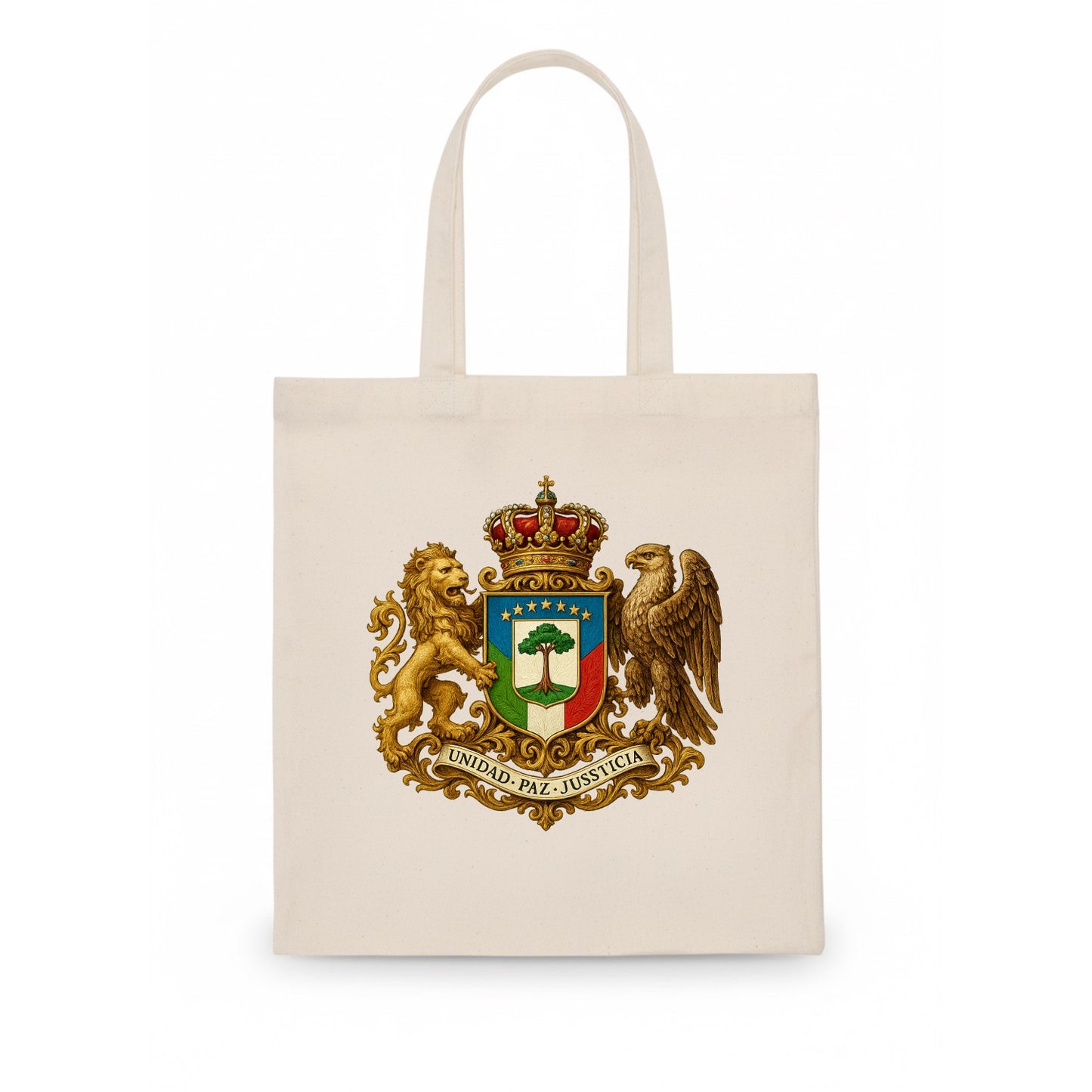 Equatorial Guinea Silk Cotton Tree Emblem - Tote Bag - white