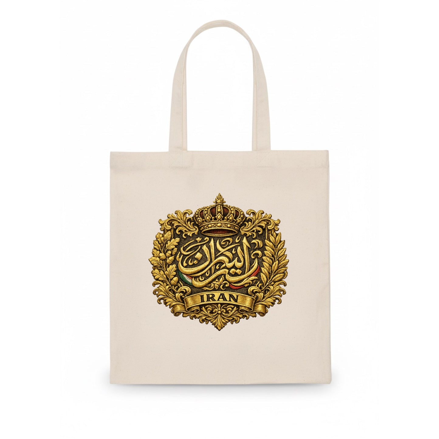 Iran Persian Calligraphy Crest - Tote Bag - white