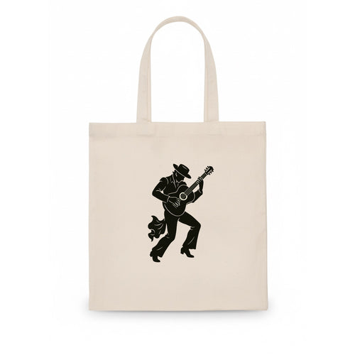 Flamenco guitarist dramatic pose - Tote Bag