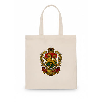 Tajikistan Heritage Badge  - Tote Bag - white