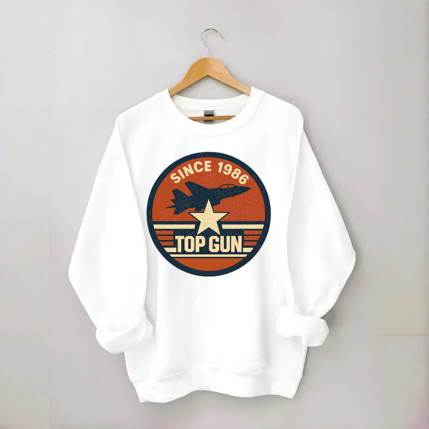 Top Gun Since 1986 - Crewneck Sweatshirt - white