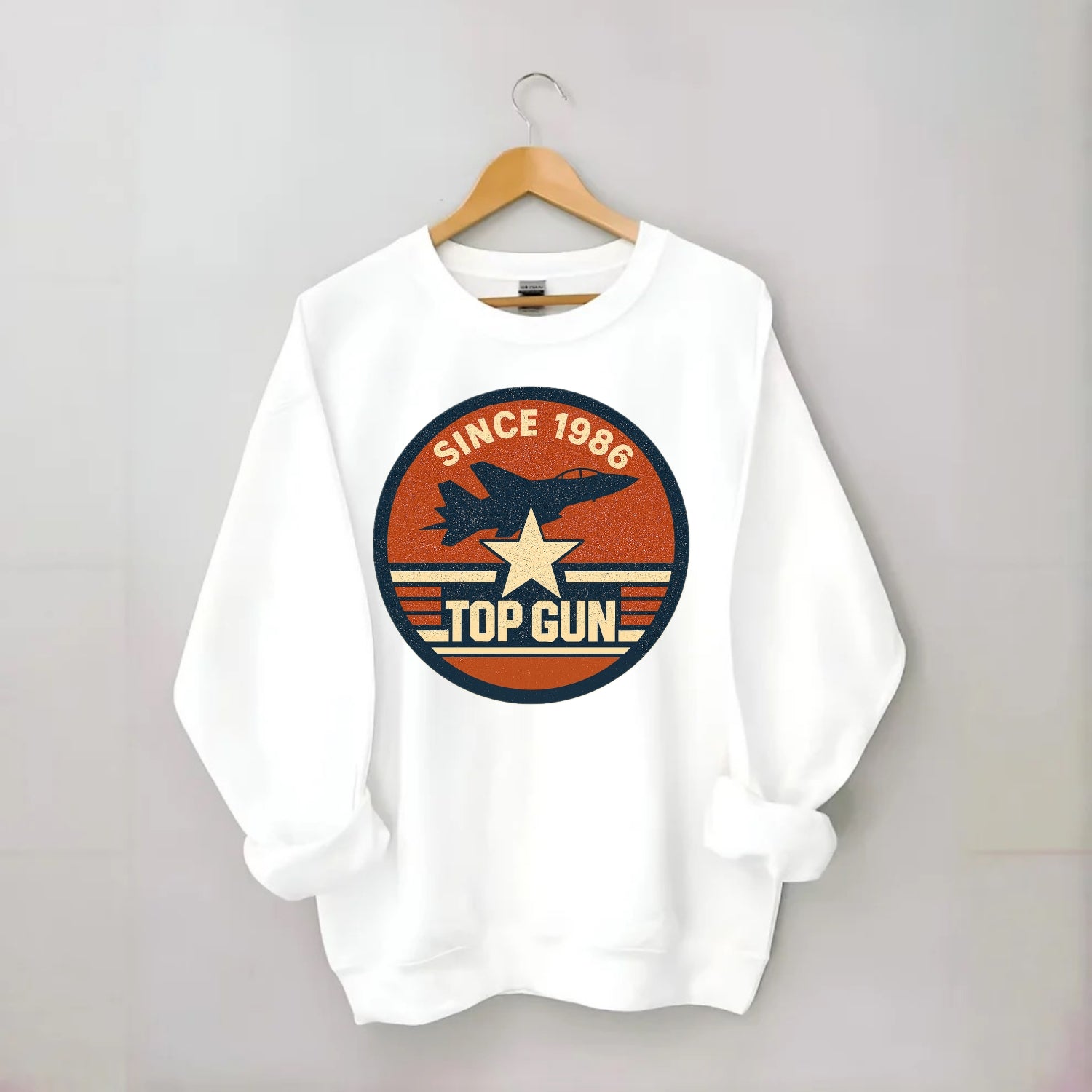 Top Gun Since 1986 - Crewneck Sweatshirt - white