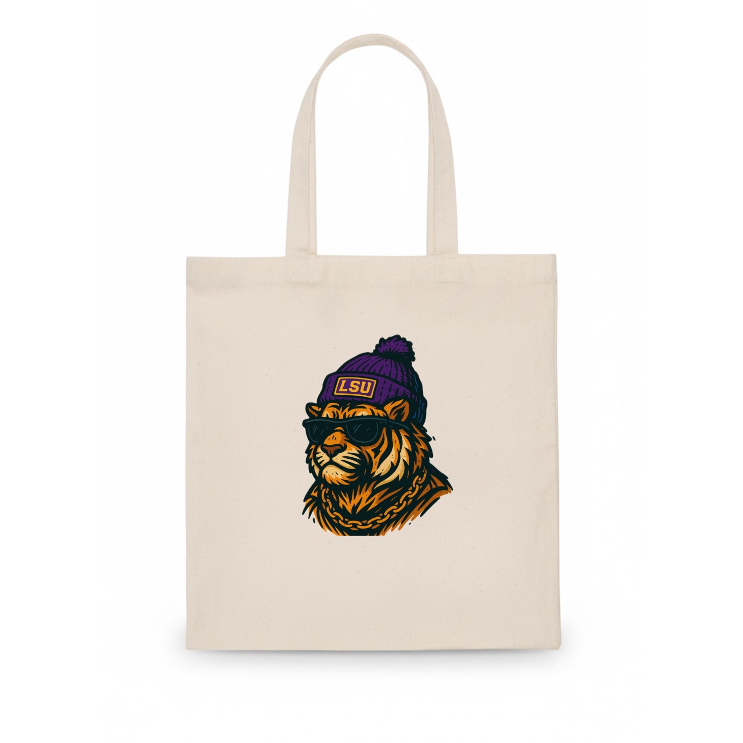 LSU Mike Tiger - Tote Bag - white