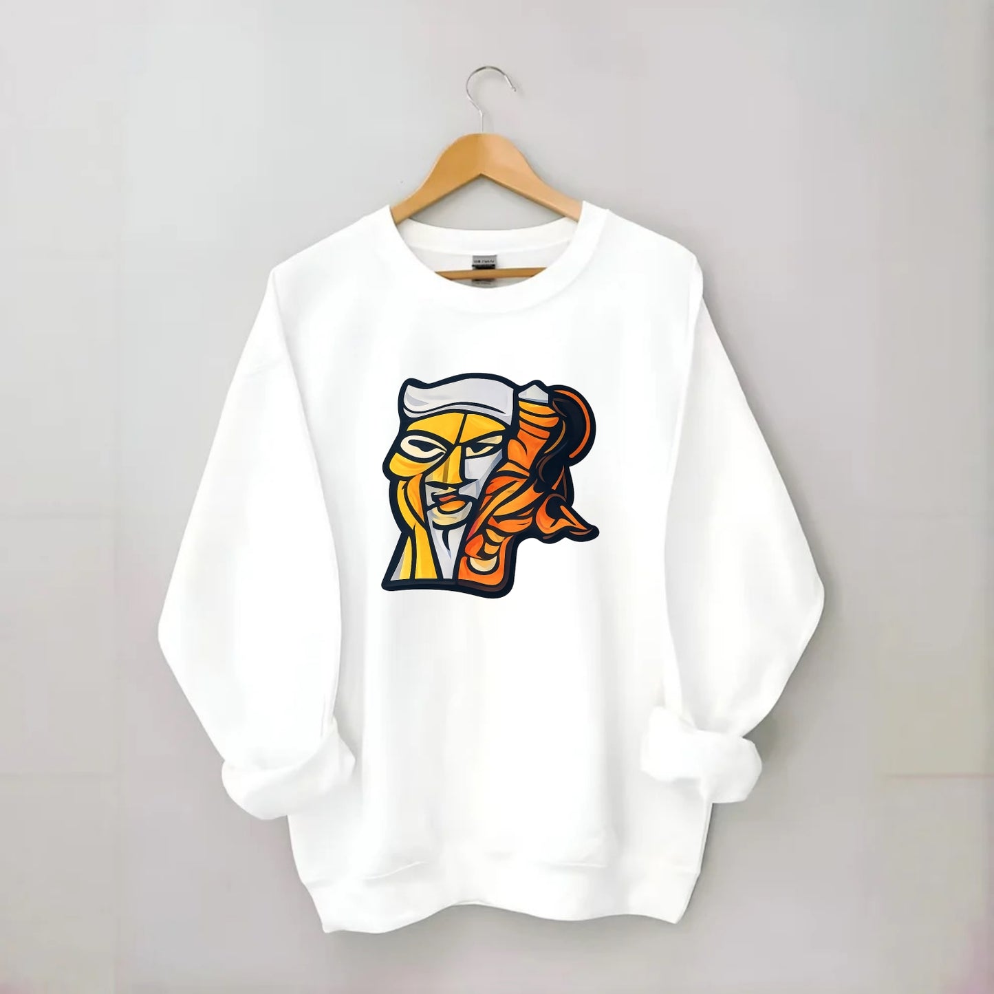 Axis Face - Crewneck Sweatshirt - white