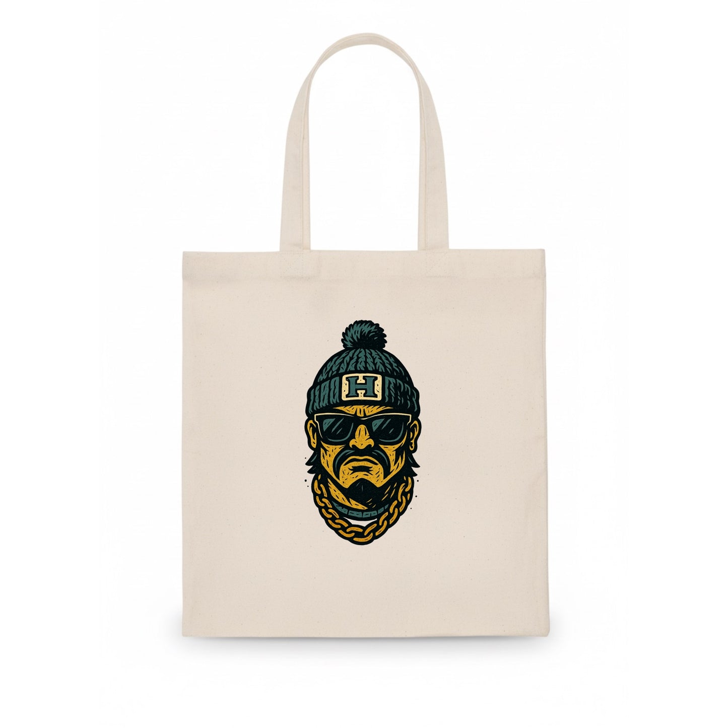 Honolulu Warrior wearing Hawaii beanie with H patch - Tote Bag - white