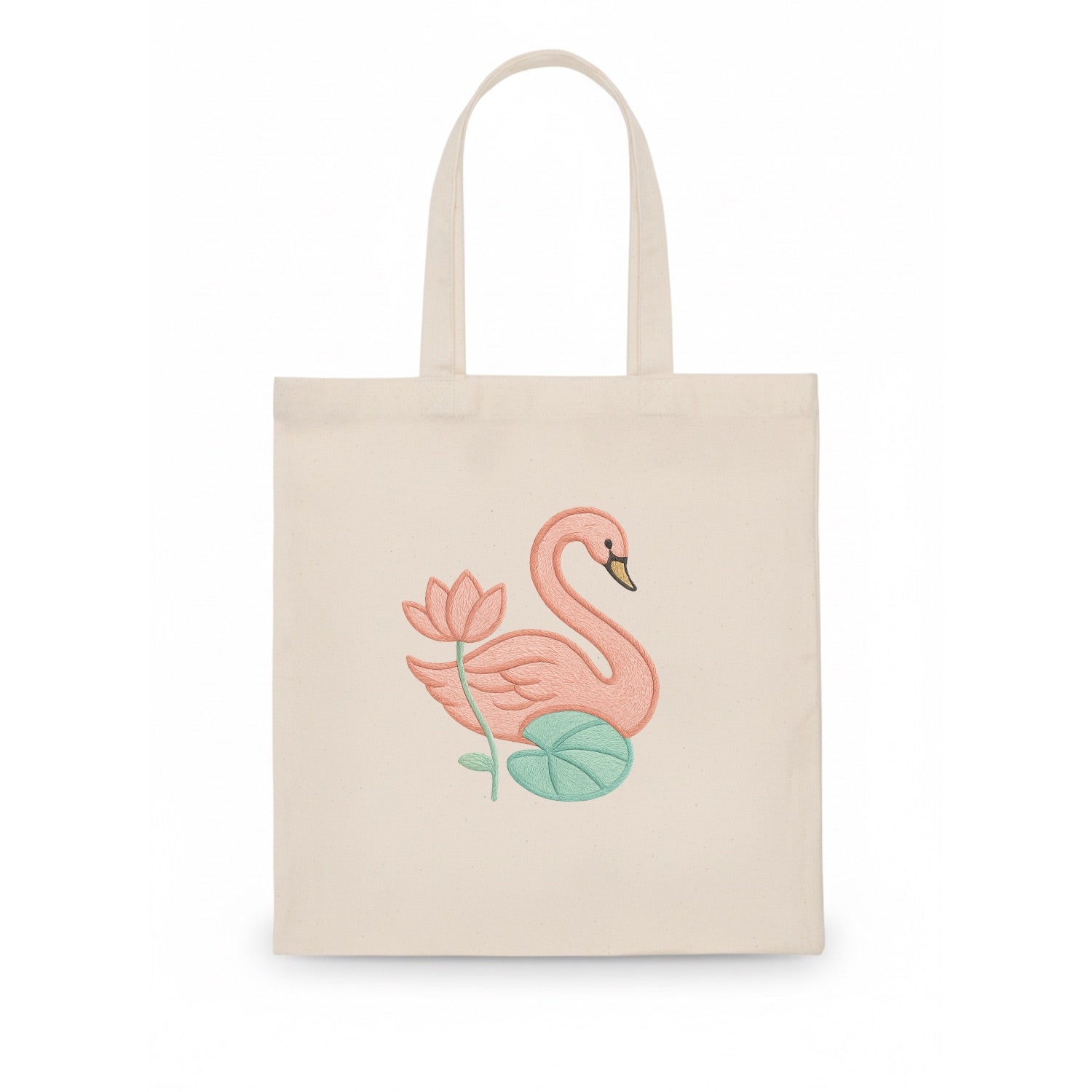 Coral Swan - Tote Bag - white