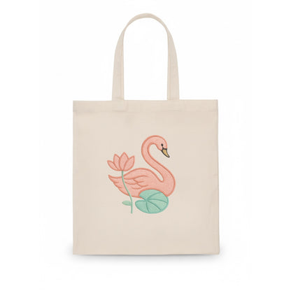 Coral Swan - Tote Bag - white