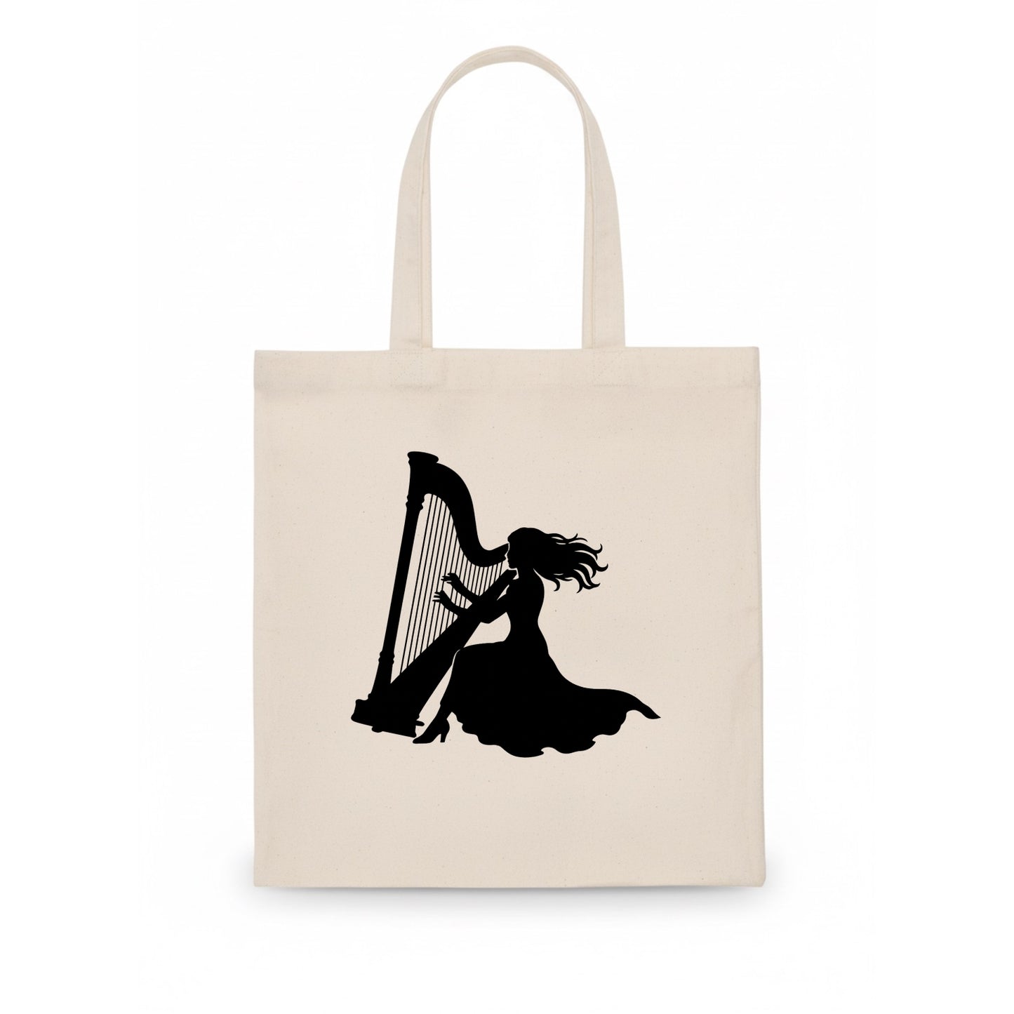 Harpist playing ethereal melody - Tote Bag - white