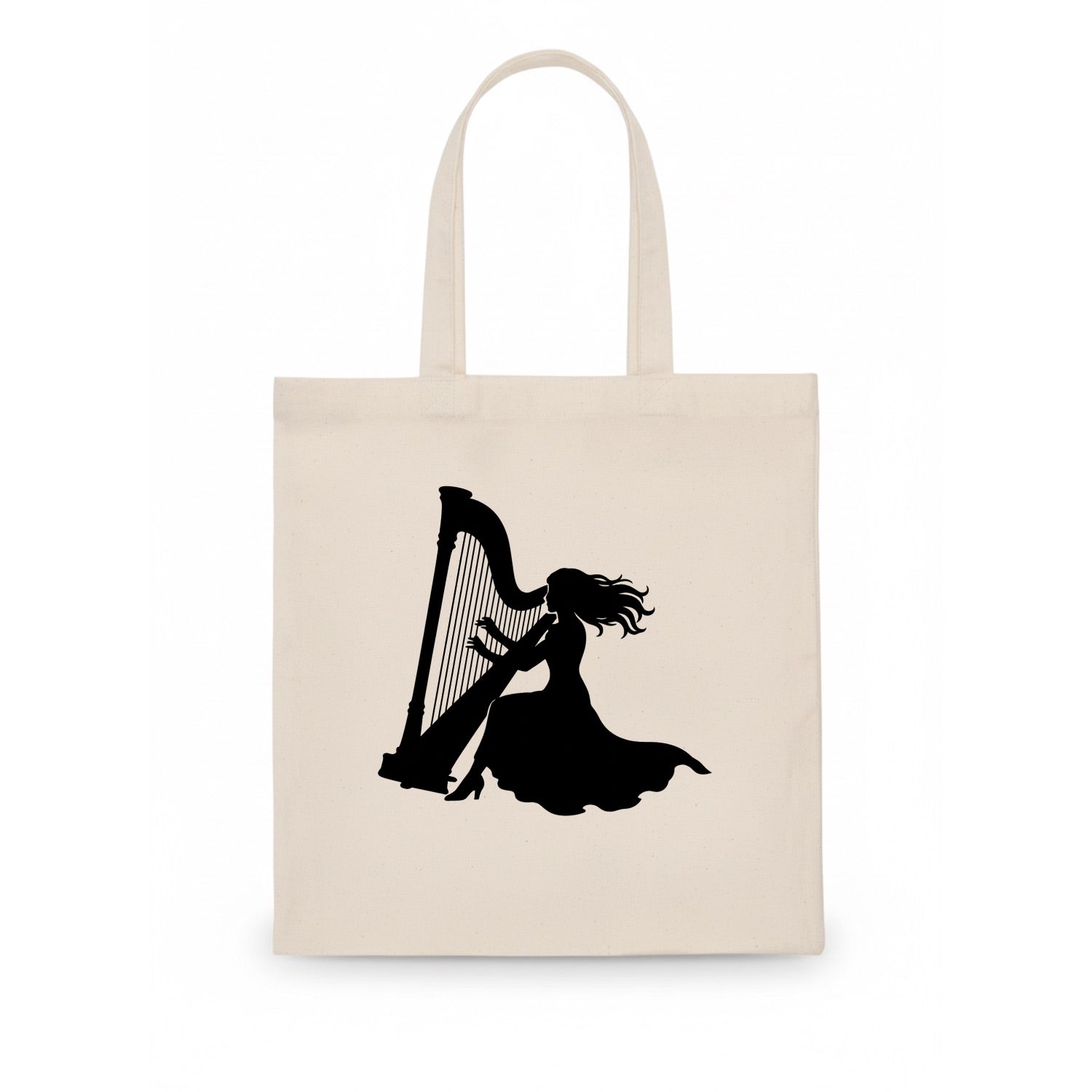 Harpist playing ethereal melody - Tote Bag - white