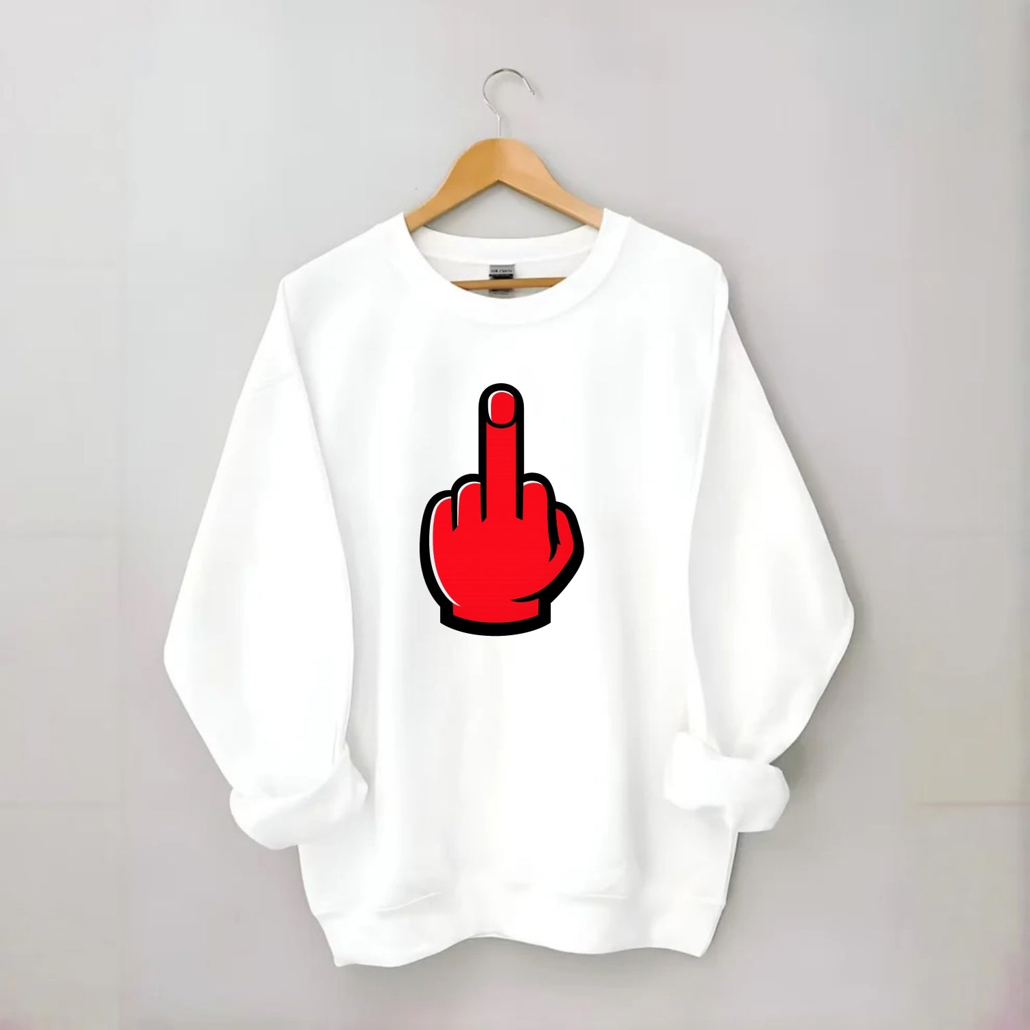 Bold Defiance Icon - Crewneck Sweatshirt - white