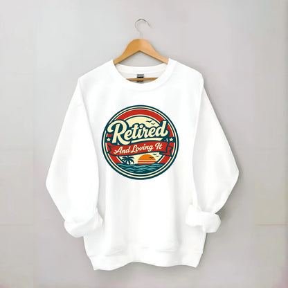 Carefree Retirement Emblem - Crewneck Sweatshirt - white