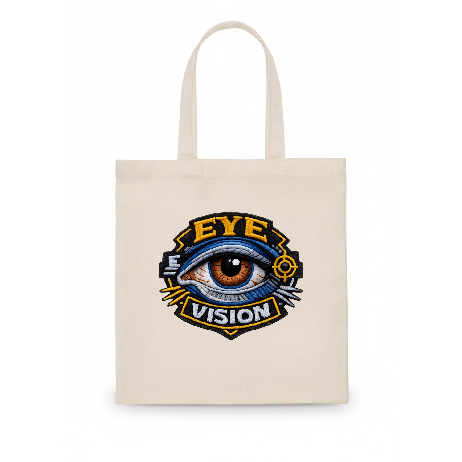 EYE VISION - anatomical eye in blue and brown , optometry - Tote Bag - white
