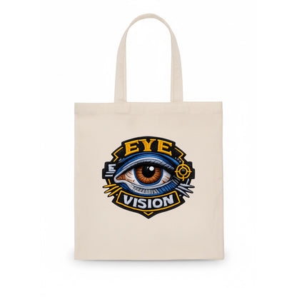 EYE VISION - anatomical eye in blue and brown , optometry - Tote Bag - white