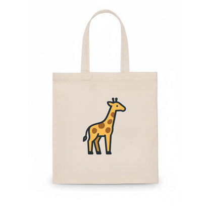 Giraffe - Yellow with brown patches flat side profile - Tote Bag - white