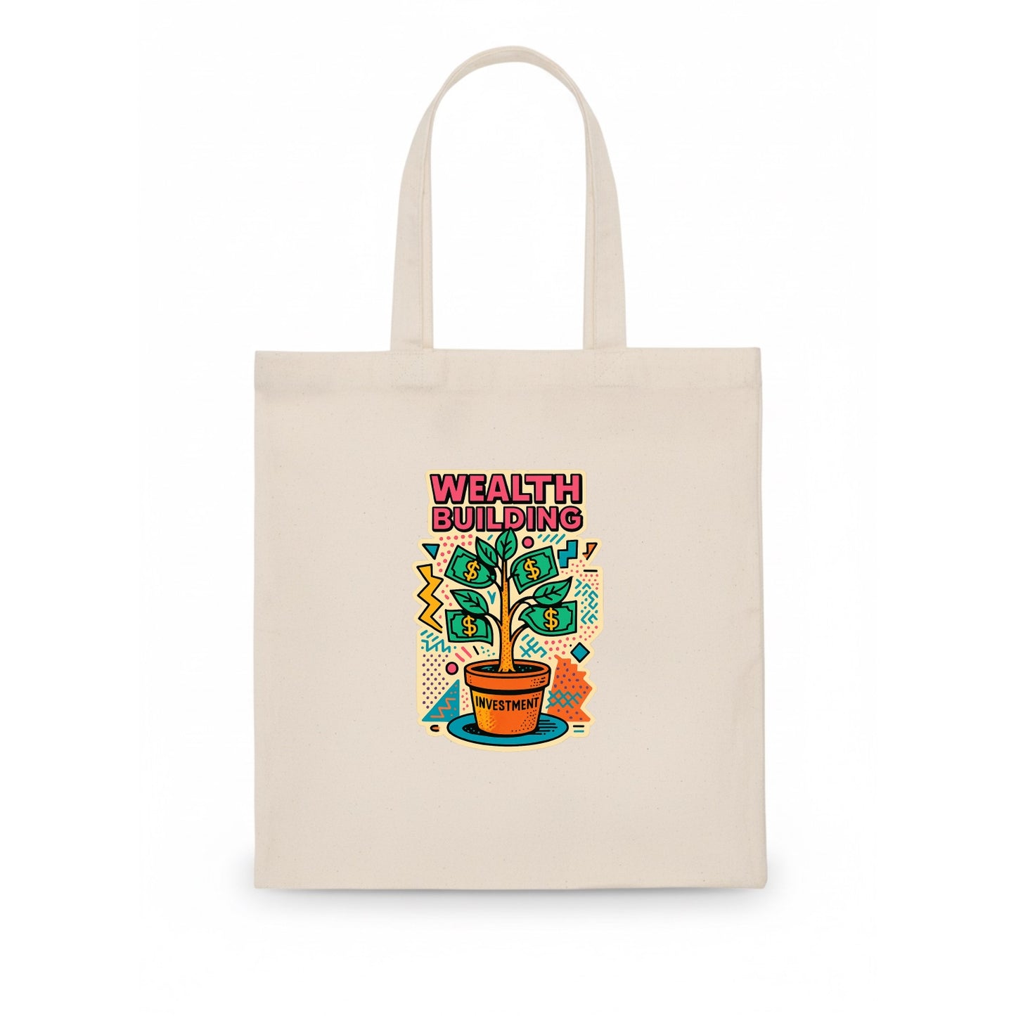 Money tree growing from investment pot - financial independence journey, wealth building - Tote Bag - white