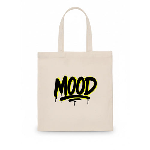 Bold typography design - MOOD - current state, feeling it - Tote Bag